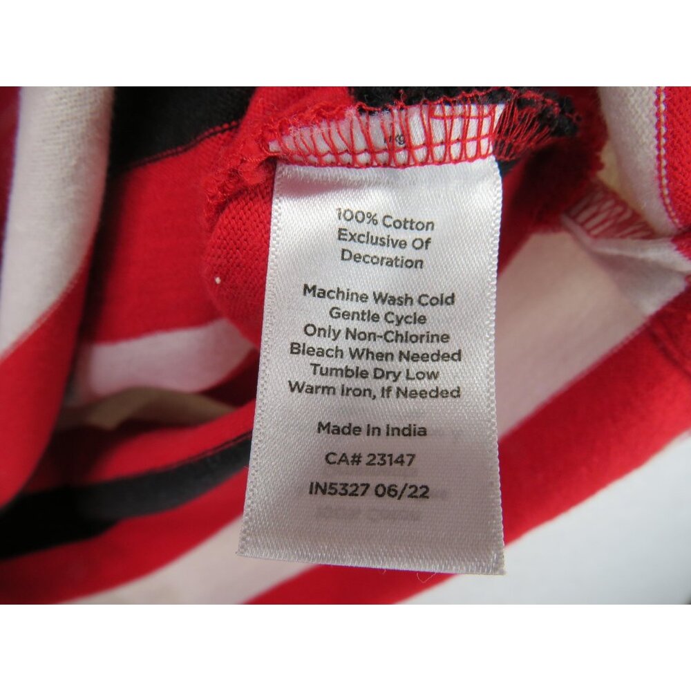 Talbots Shirt Womens XL Red White Striped Long Sleeve Boatneck Nautical Breton - Picture 6 of 9